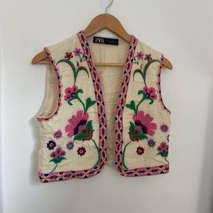 Zara embroidered vest top